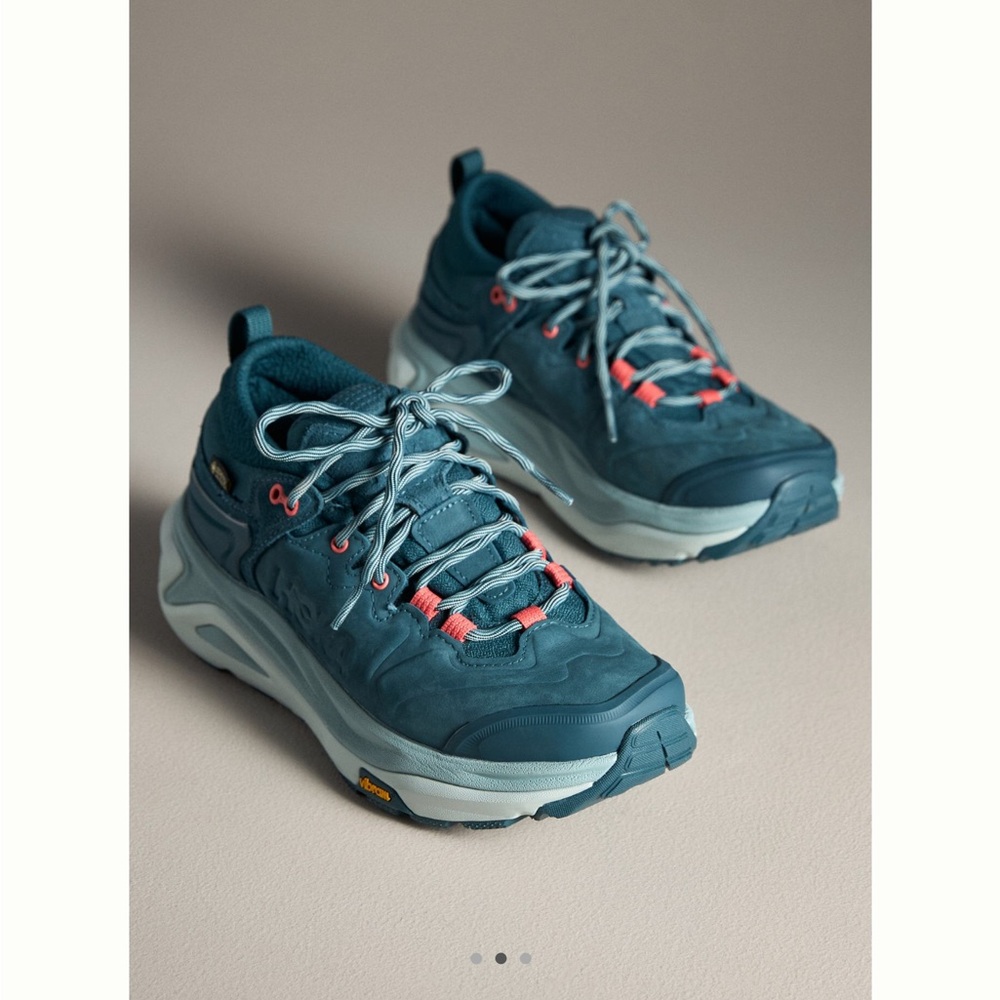 Hoka Teal and Coral New Athletic Shoes - Picture 2 of 6